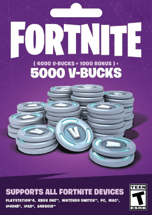 תמונה של קוד דיגיטלי ויבאקס פורטנייט Fortnite - 5000 V-Bucks