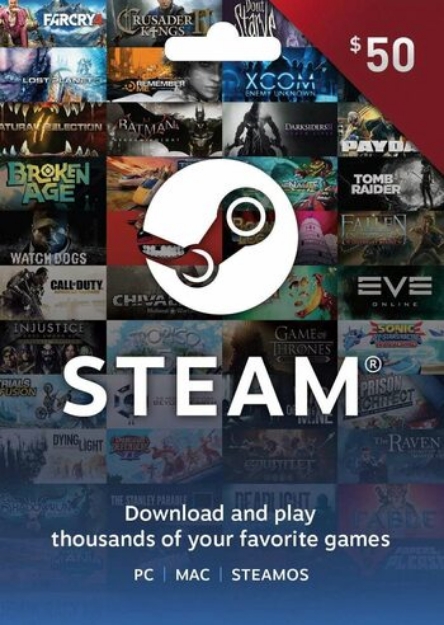 תמונה של Steam Wallet Gift Card 50 USD Steam Key UNITED STATES